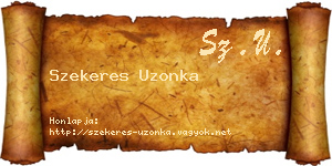 Szekeres Uzonka névjegykártya